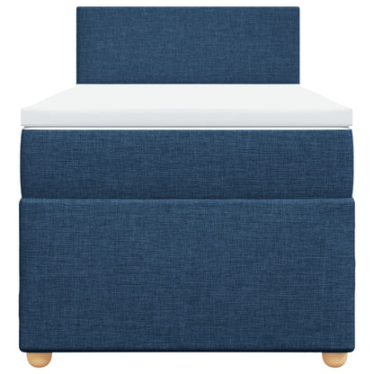 Boxspring met matras stof blauw 80x200 cm