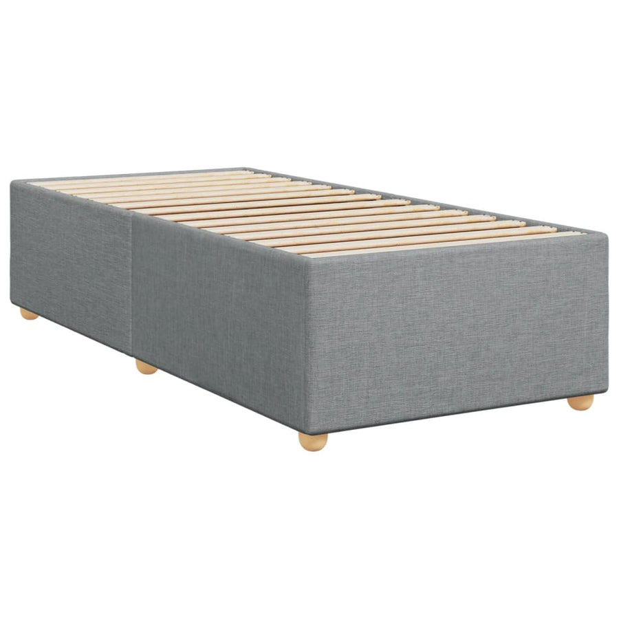 Boxspring met matras stof lichtgrijs 80x200 cm