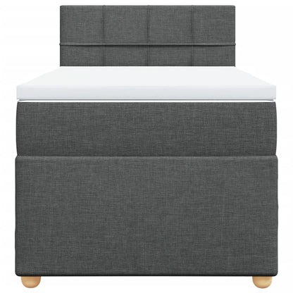 Boxspring met matras stof donkergrijs 80x200 cm