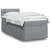 Boxspring met matras 80x200 cm lichtgrijs