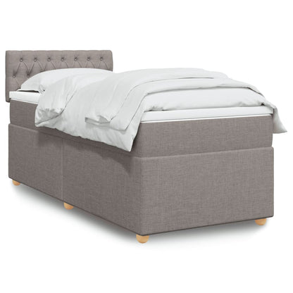 Boxspring Met Matras Stof 80 x 200 cm Taupe