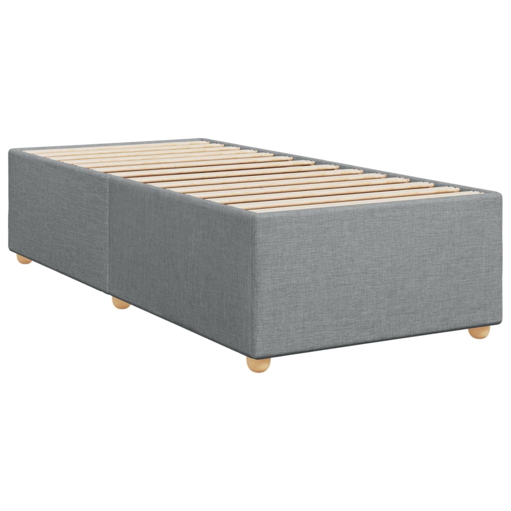 Boxspring met matras stof lichtgrijs 80x200 cm