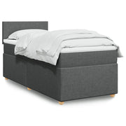 Boxspring met matras 90x190 cm donkergrijs