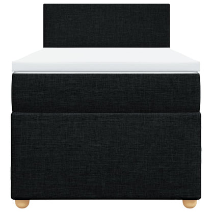Boxspring met matras stof zwart 90x190 cm