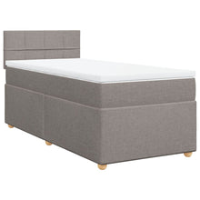 Boxspring met matras stof taupe 90x200 cm
