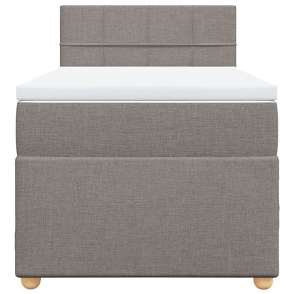 Boxspring met matras stof taupe 90x200 cm