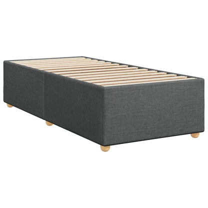 Boxspring met matras stof donkergrijs 90x200 cm