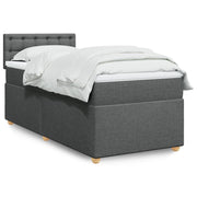 Boxspring met matras 90x200 cm donkergrijs