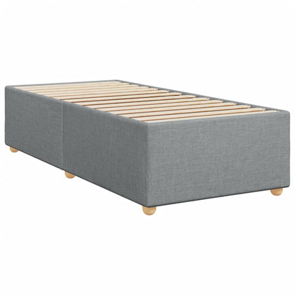 Boxspring met matras stof lichtgrijs 100x200 cm