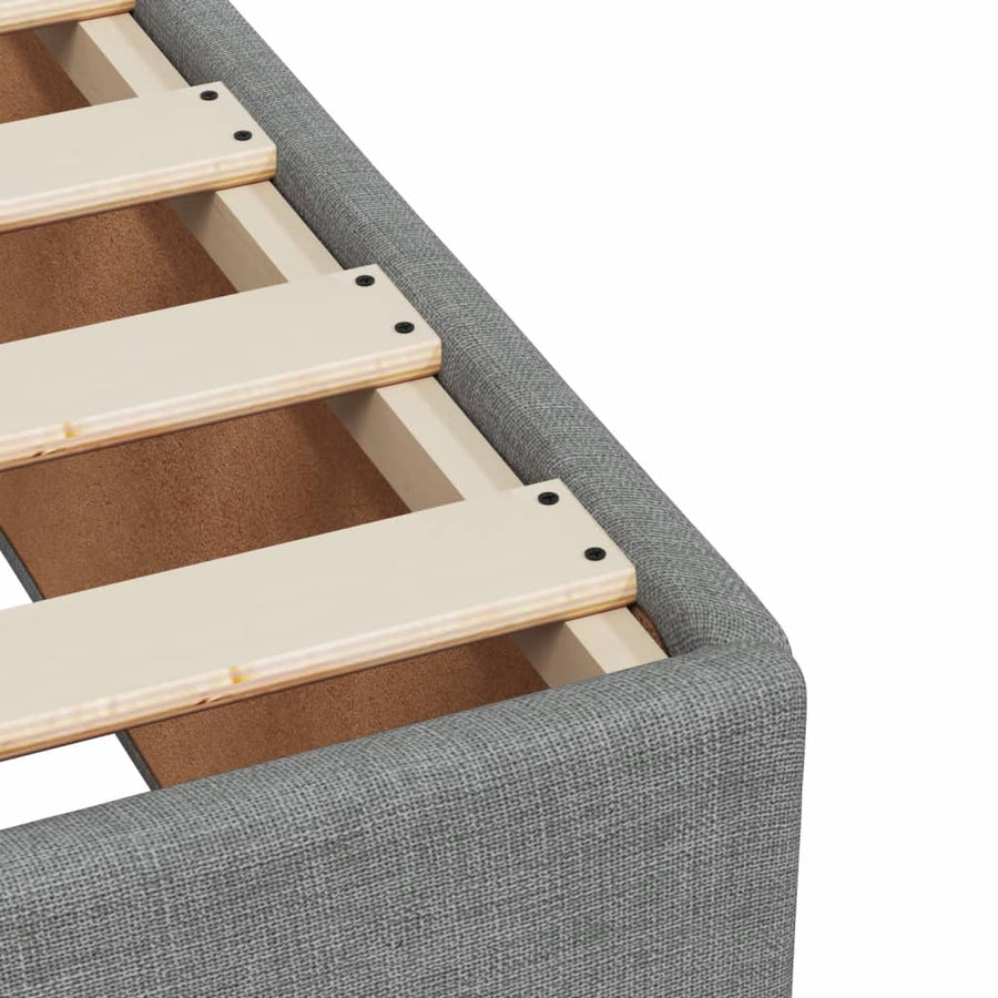 Boxspring met matras stof lichtgrijs 100x200 cm