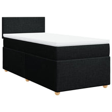 Boxspring met matras stof zwart 100x200 cm