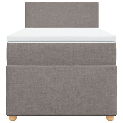Boxspring met matras stof taupe 100x200 cm