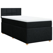 Boxspring met matras stof zwart 100x200 cm