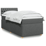 Boxspring met matras 100x200 cm donkergrijs