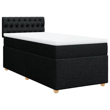 Boxspring met matras stof zwart 100x200 cm
