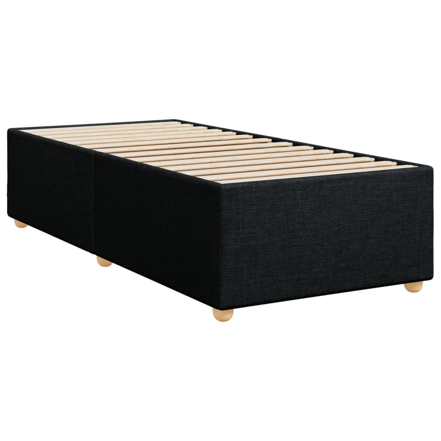 Boxspring met matras stof zwart 100x200 cm