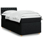 Boxspring 100x200 cm zwart met pocketveringmatras