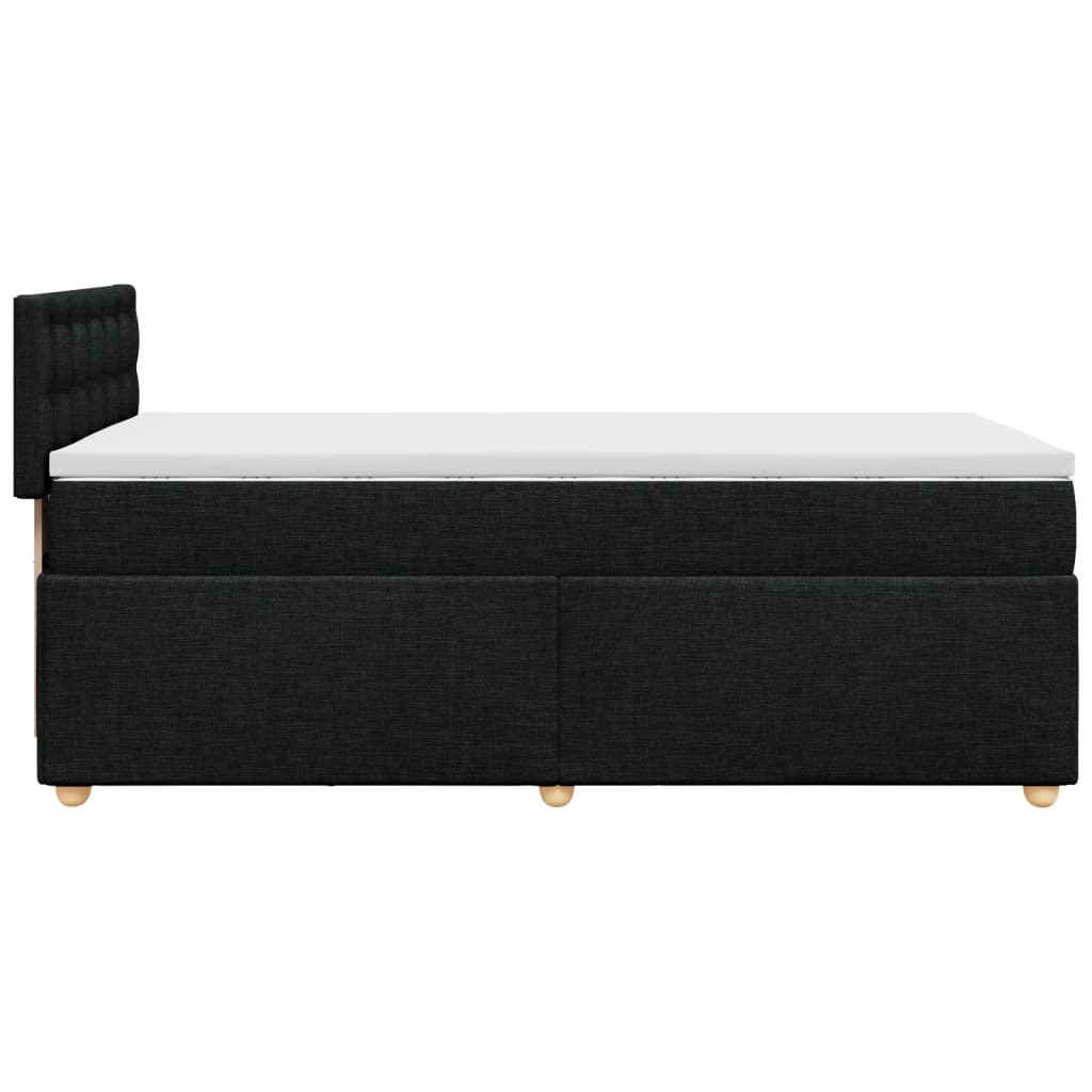 Boxspring met matras stof zwart 100x200 cm