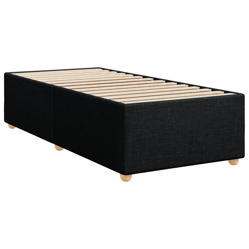 Boxspring met matras stof zwart 100x200 cm