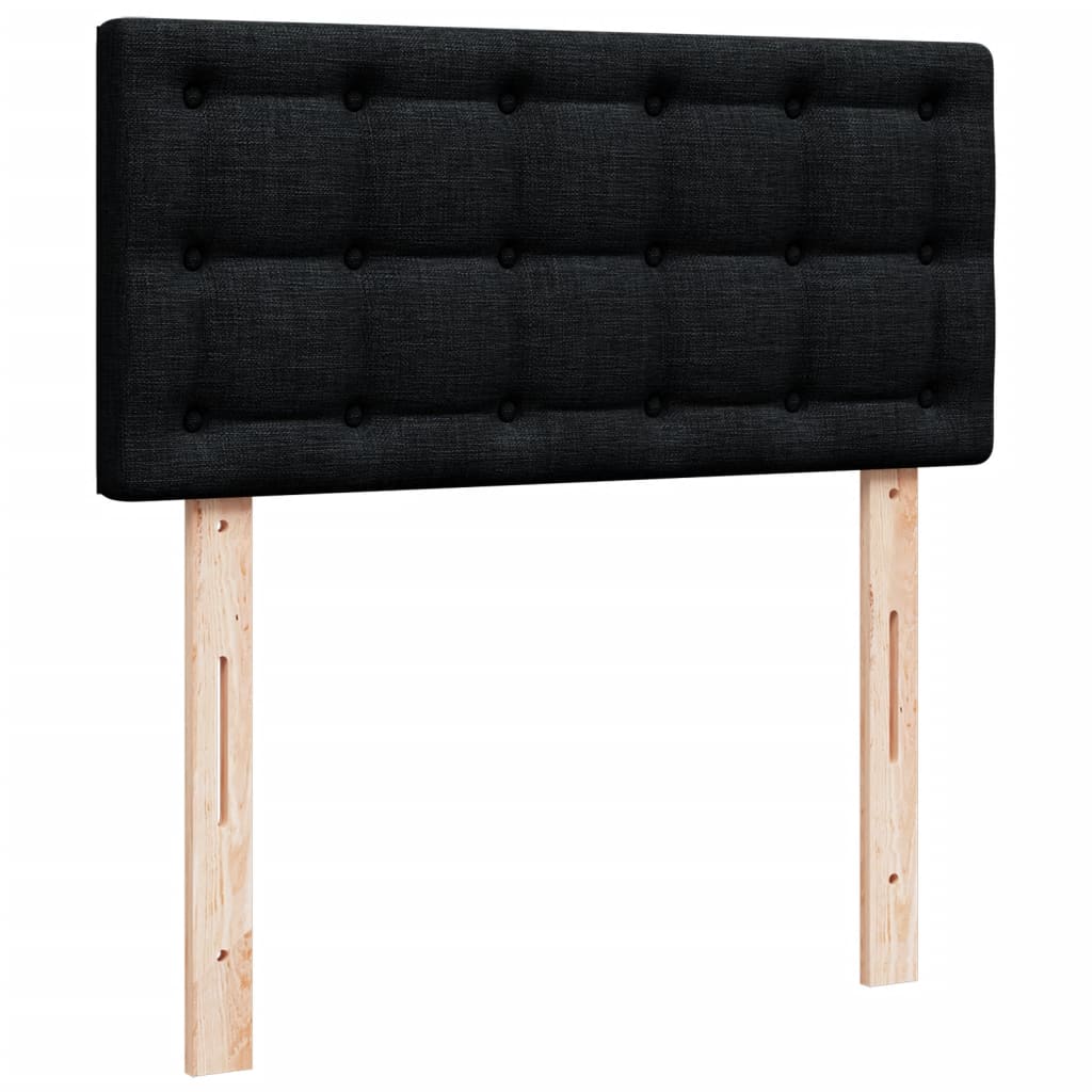 Boxspring met matras stof zwart 100x200 cm