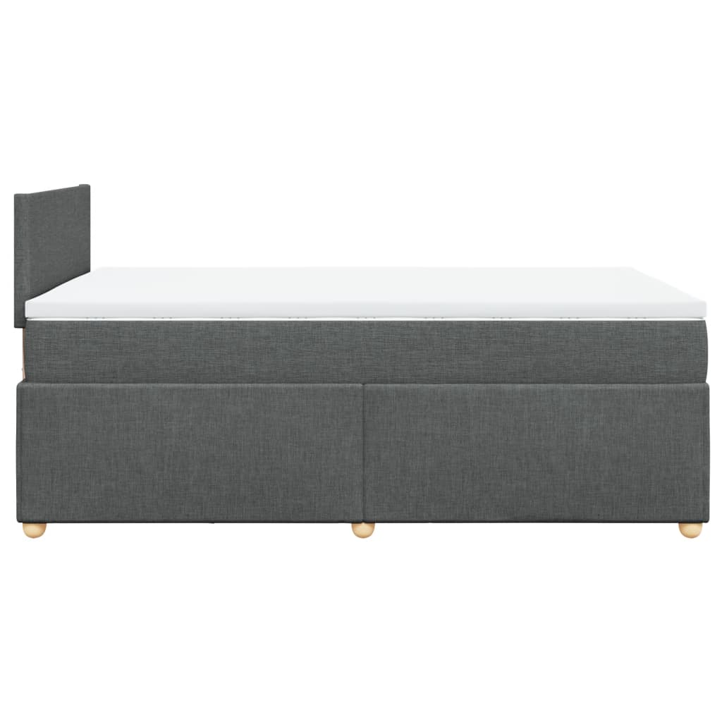 Boxspring met matras stof donkergrijs 120x190 cm