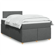 Boxspring met matras 120x190 cm donkergrijs