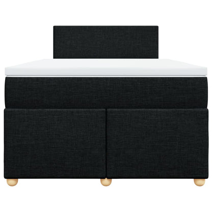 Boxspring met matras stof zwart 120x190 cm