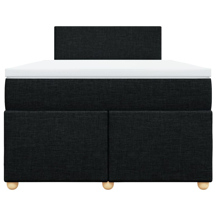 Boxspring met matras stof zwart 120x190 cm
