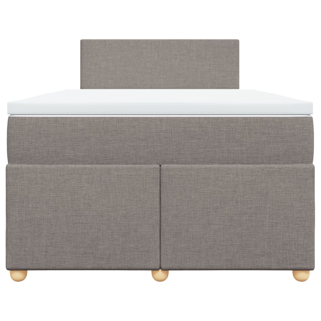 Boxspring met matras stof taupe 120x190 cm