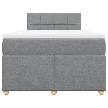 Boxspring met matras stof lichtgrijs 120x190 cm