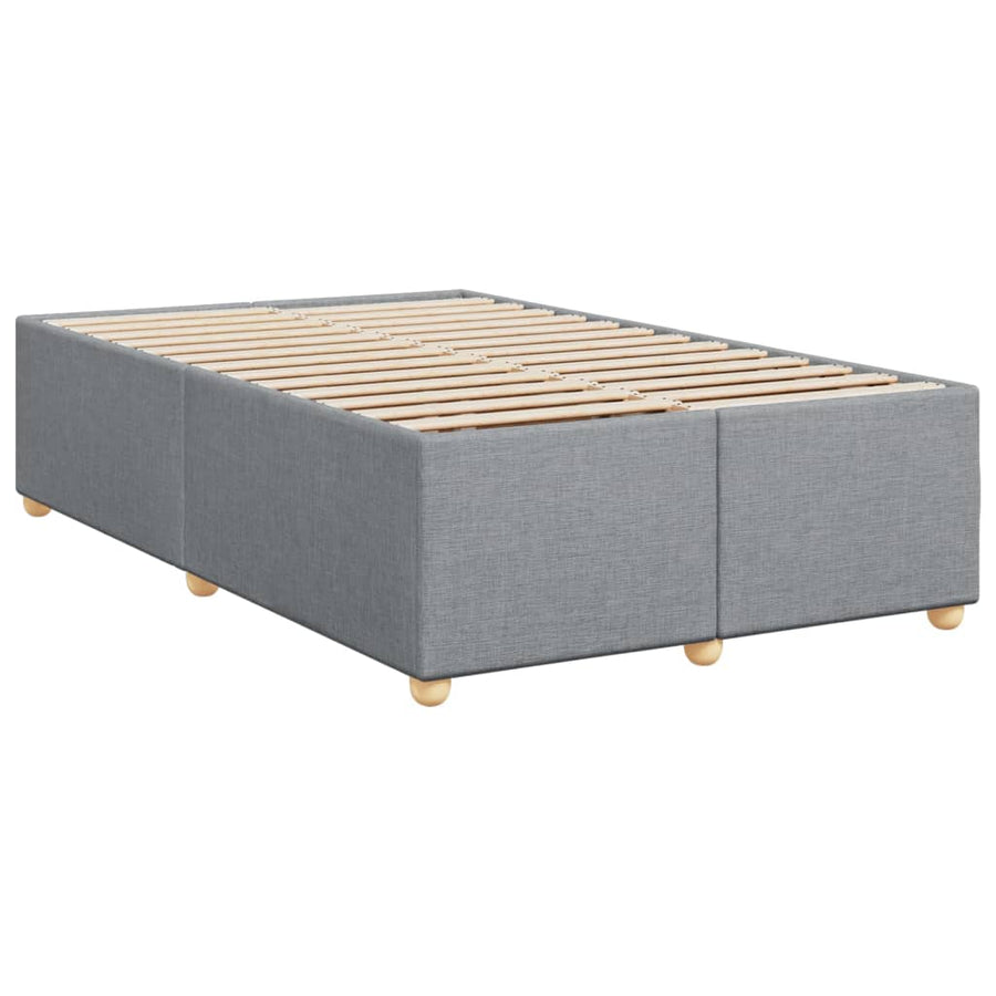 Boxspring met matras stof lichtgrijs 120x190 cm