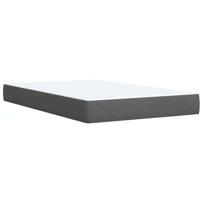 Boxspring met matras stof donkergrijs 120x190 cm