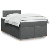 Boxspring met matras 120x190 cm donkergrijs