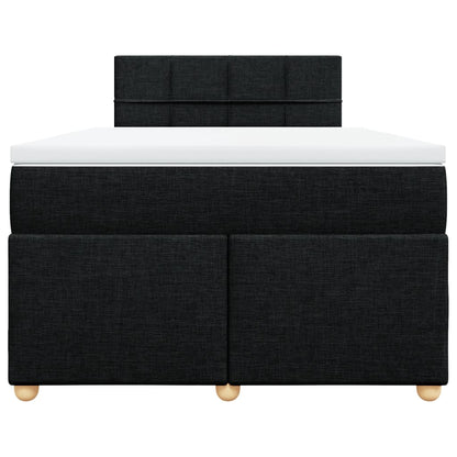 Boxspring met matras stof zwart 120x190 cm