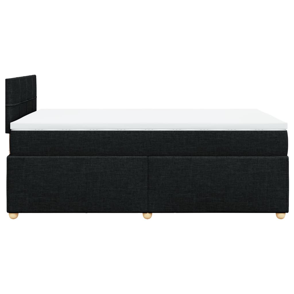 Boxspring met matras stof zwart 120x190 cm