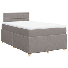 Boxspring met matras stof taupe 120x190 cm