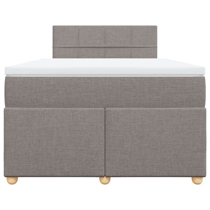 Boxspring met matras stof taupe 120x190 cm