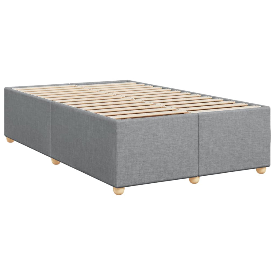 Boxspring met matras stof lichtgrijs 120x190 cm