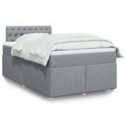 Boxspring met matras 120x190 cm lichtgrijs