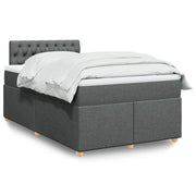 Boxspring 120x190 cm donkergrijs met pocketveringmatras