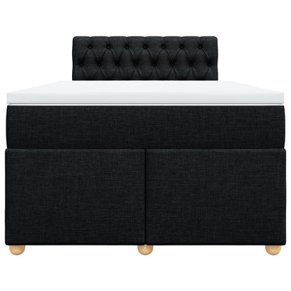 Boxspring met matras stof zwart 120x190 cm