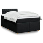 Boxspring met matras 120x190 cm zwart