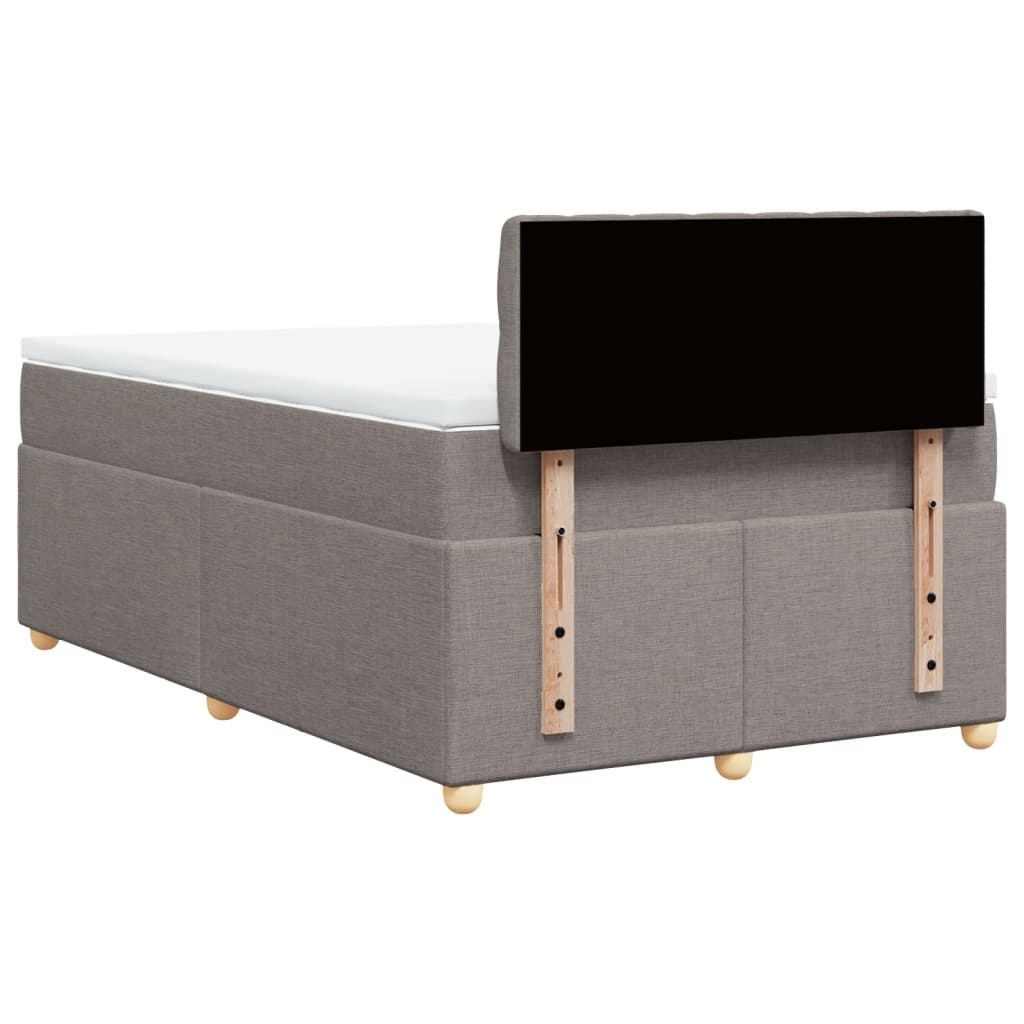 Boxspring met matras stof taupe 120x190 cm