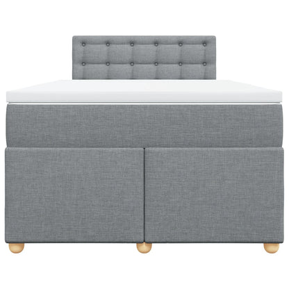 Boxspring met matras stof lichtgrijs 120x190 cm
