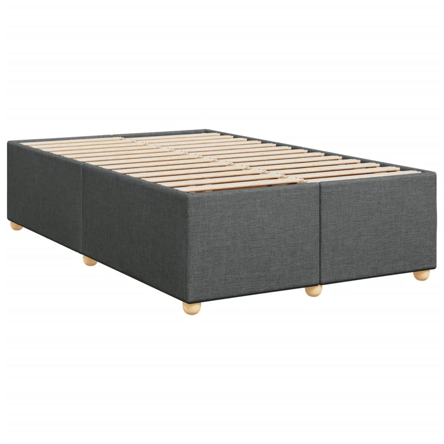 Boxspring met matras stof donkergrijs 120x190 cm