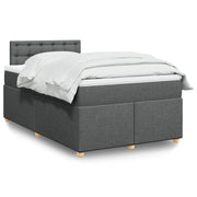 Boxspring met matras 120x190 cm donkergrijs