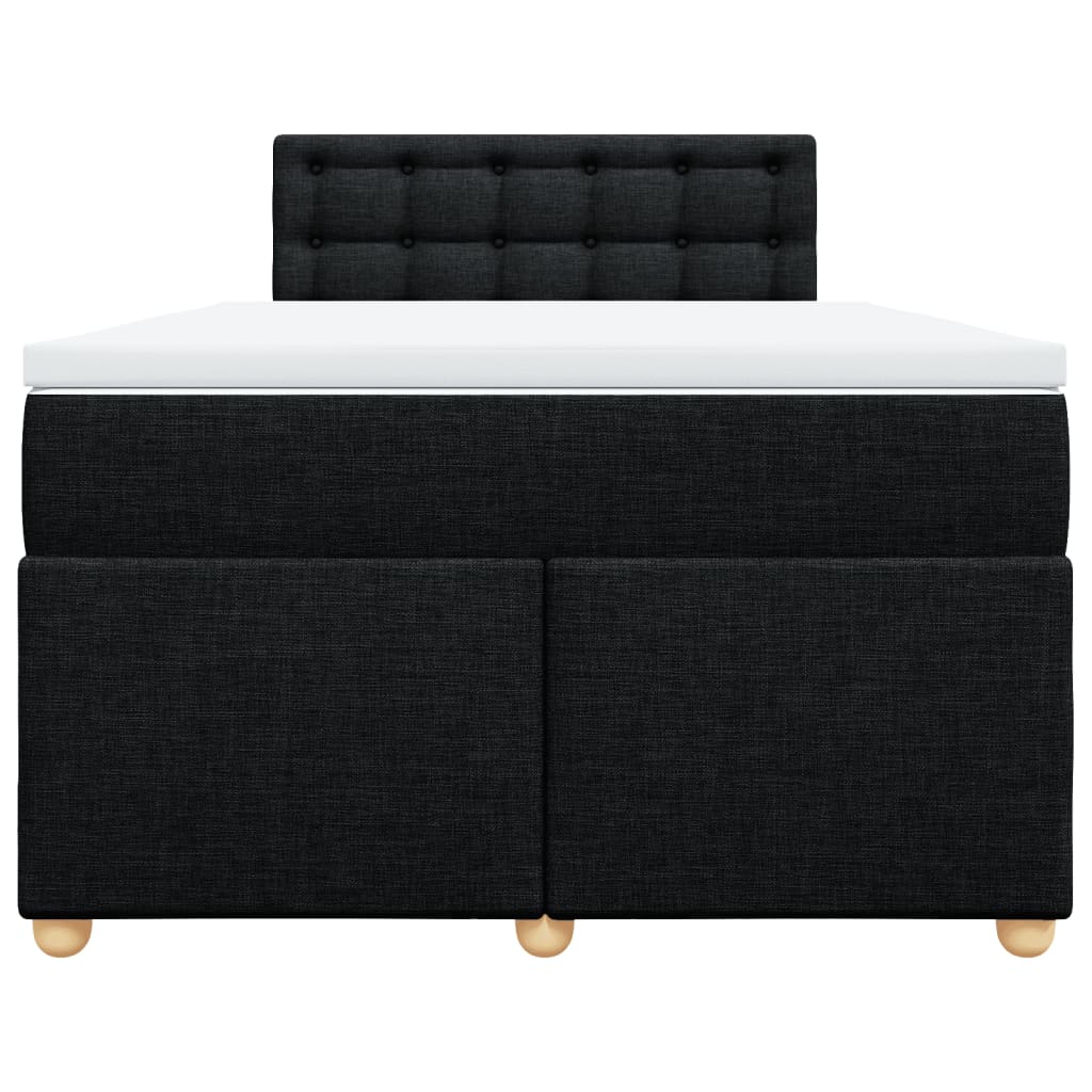 Boxspring met matras stof zwart 120x190 cm