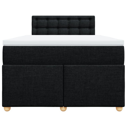 Boxspring met matras stof zwart 120x190 cm