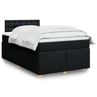 Boxspring met matras 120x190 cm zwart