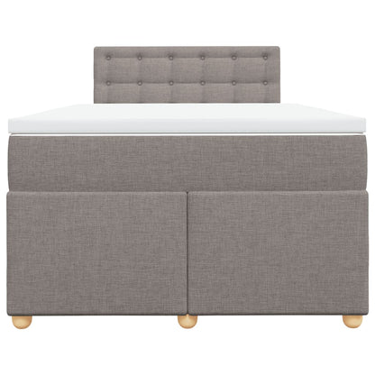 Boxspring met matras stof taupe 120x190 cm